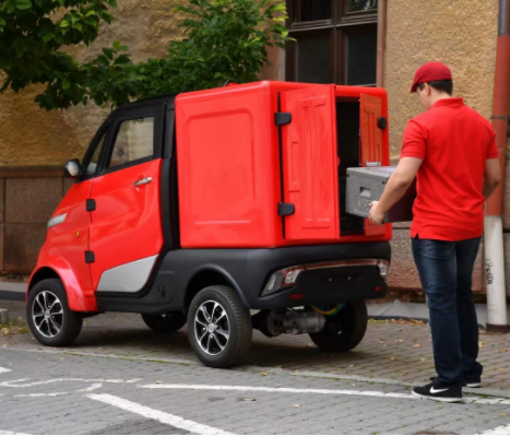 China Popula Electric Truck With Cargo Box New Express Delivery Mail Truck